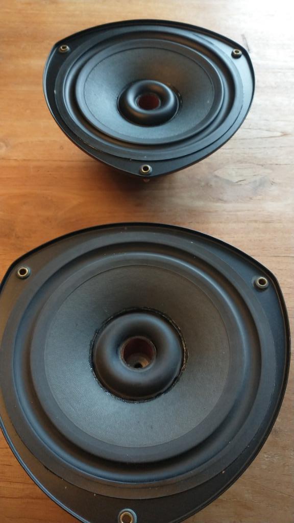 4 x KEF 104/2  8" WOOFERS - KEF B200 - SP1188, Audio, Tv en Foto, Luidsprekers, Gebruikt, Front, Rear of Stereo speakers, 120 watt of meer