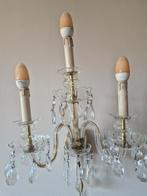 Prachtige grote wandlamp, Gebruikt, Ophalen of Verzenden, Antiek kristallen wandlamp