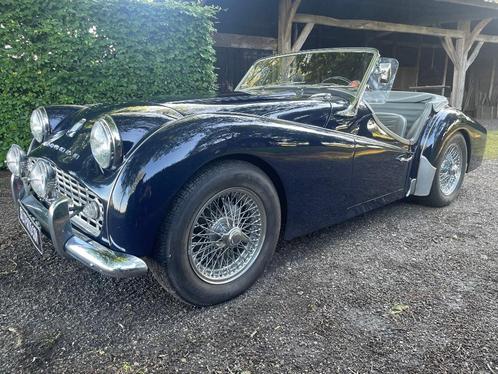 TRIUMPH TR3A bj. 1960 z.g.a.n. met grijs leder interieur, Auto's, Triumph, Bedrijf, TR3, Lederen bekleding, Mistlampen, Open dak