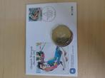 Olympische Winterspiele Albertville 1992 numisbrief, Postzegels en Munten, Ophalen of Verzenden, DDR, Gestempeld