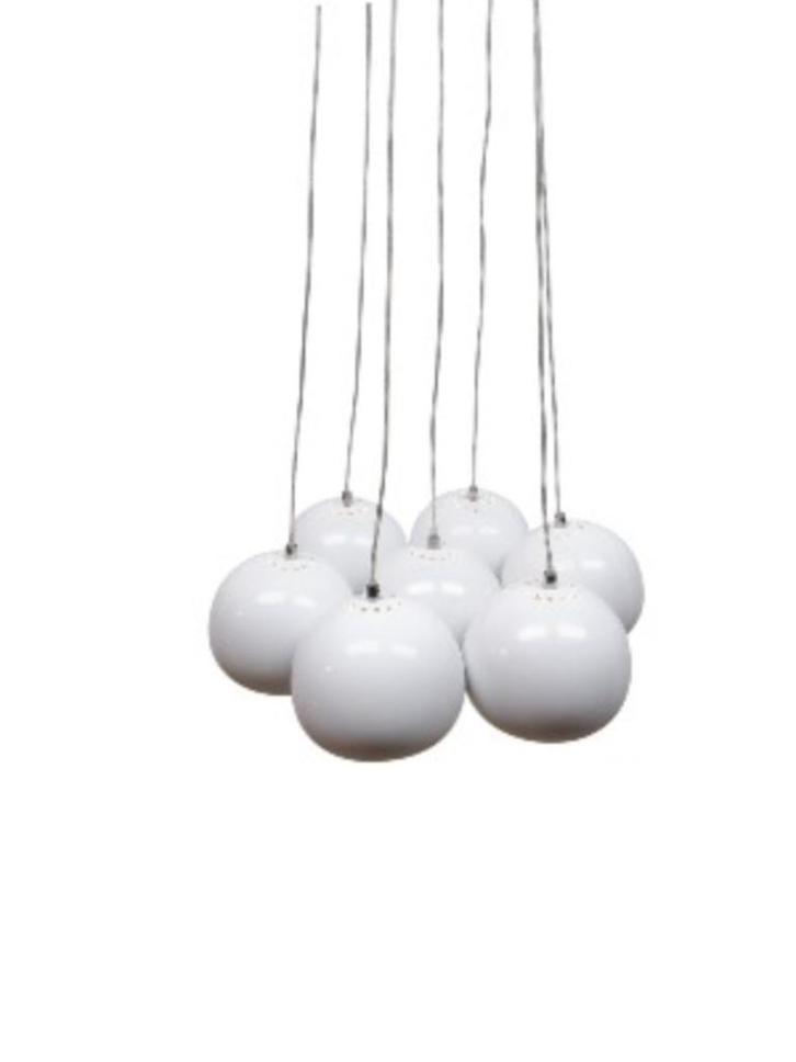 Cascade hanglamp, 7 bollen, Huis en Inrichting, Lampen | Hanglampen, Gebruikt, 75 cm of meer, Metaal, Ophalen of Verzenden