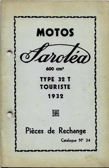 Sarolea 32 T 600 cc pieces de rechange onderdelenboek (SR03) beschikbaar voor biedingen