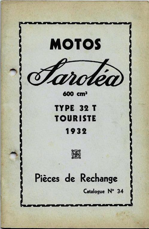 Sarolea 32 T 600 cc pieces de rechange onderdelenboek (SR03), Motoren, Handleidingen en Instructieboekjes, Overige merken, Ophalen of Verzenden