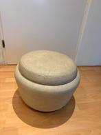 Vintage poef met Opbergruimte, Ophalen, Gebruikt, Rond, Minder dan 50 cm