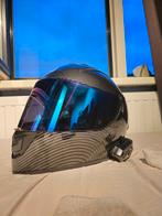 Carbon look motor helm met intercom maat l/xl, Overige merken, Heren, XL, Ophalen of Verzenden