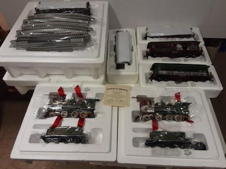 Kersttrein delen The Bradford Exchange Thomas Kinkade, Diversen, Kerst, Nieuw, Ophalen of Verzenden