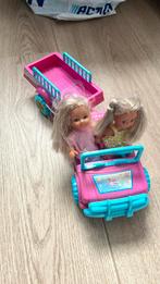 Auto met aanhangwagen en 2 poppetjes, Ophalen of Verzenden, Gebruikt