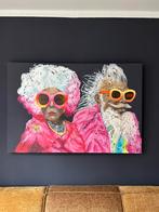 Olieverf schilderij Opa & Oma, Verzenden