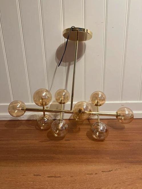 Beliani - RAMIS - Hanglamp - Goud - Staal, Huis en Inrichting, Lampen | Kroonluchters, Zo goed als nieuw, Ophalen