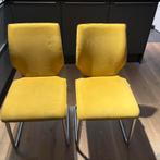 2 stoffen eetkamerstoelen kleur geel in zeer nette staat, Huis en Inrichting, Stoelen, Ophalen, Gebruikt, Twee, Overige kleuren