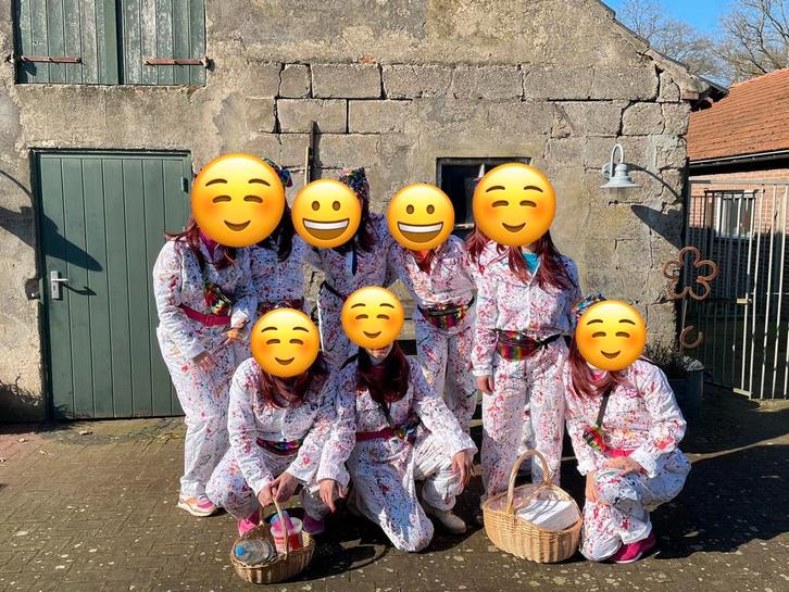 Carnaval overall schilder - 9 stuks, Kleding | Dames, Carnavalskleding en Feestkleding, Gedragen, Kleding, Carnaval, Maat 42/44 (L)