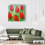Ad van Hassel - Rode Tulpen, Antiek en Kunst, Kunst | Schilderijen | Modern, Ophalen of Verzenden