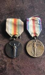 Wo1/ww1 Franse en Belgische herinnering medailles, Ophalen of Verzenden, Landmacht, Overige gebieden, Lintje, Medaille of Wings