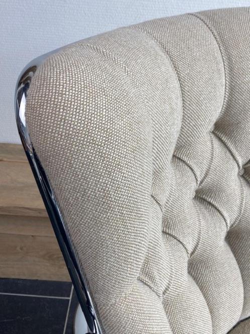 Gispen 412 GE chroom, Hallingdal van Kvadrat, Huis en Inrichting, Fauteuils, Zo goed als nieuw, Metaal, Stof, 50 tot 75 cm, Minder dan 75 cm
