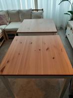 2 massief houten tafels, Ophalen of Verzenden, Zo goed als nieuw, Rechthoekig, 50 tot 100 cm