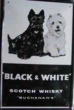 BLACK AND WHITE WHISKEY REKLAME -METAAL-, Verzamelen, Merken en Reclamevoorwerpen, Ophalen of Verzenden, Nieuw, Reclamebord