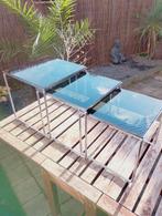 Vintage Brabantia bijzettafels, Ophalen of Verzenden, Rond, Minder dan 55 cm, 45 tot 60 cm