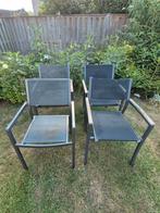 4 tuinstoelen, Tuin en Terras, Tuinstoelen, Ophalen, Zo goed als nieuw, Aluminium, Stapelbaar