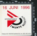 Sticker: Internationale Twente Marathon 1996 - Enschede, Ophalen of Verzenden, Zo goed als nieuw, Sport
