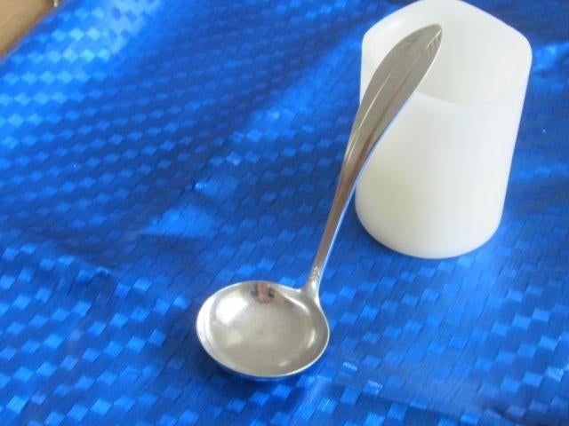 1 juslepel, sauslepel 17cm Gero Zilmeta visgraat 581., Gebruikt, Ophalen of Verzenden, Rvs of Chroom, Vaatwasserbestendig