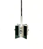 Vintage Italian Aluminum & Smoked Glass Pendant Lamp, 1970s., Ophalen, 50 tot 75 cm, Glas, Scoliari