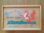 Vintage /retro houten beeld kubus puzzel fabels (China), Ophalen of Verzenden