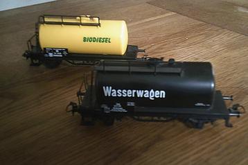 Marklin HO 2 ketelwagons Biodiesel / Wasserwagen 4440 - 4445 beschikbaar voor biedingen
