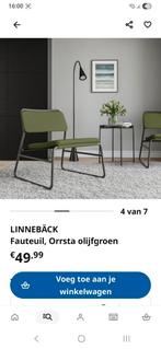Nieuwe groene Ikea fauteuil,  zwart staal, groene kussens., Ophalen, Nieuw, Modern, 50 tot 75 cm