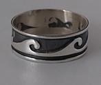 Zilveren Mexicaanse ring 925 zilver Maat 17, Ophalen of Verzenden, 17 tot 18, Zilver, Zilver