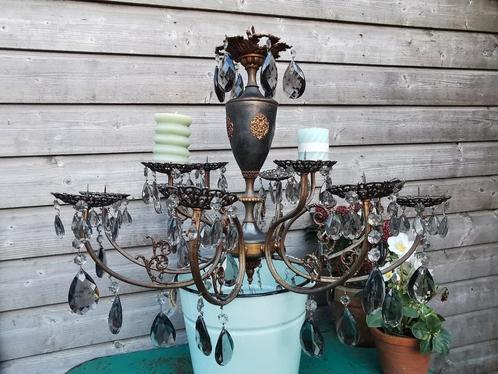 Kaarsen kroonluchter supergaaf barok eyecatcher!80L Miekje's, Huis en Inrichting, Lampen | Kroonluchters, Zo goed als nieuw, Ophalen of Verzenden