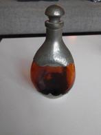 Karaf van glas en tin, Ophalen of Verzenden