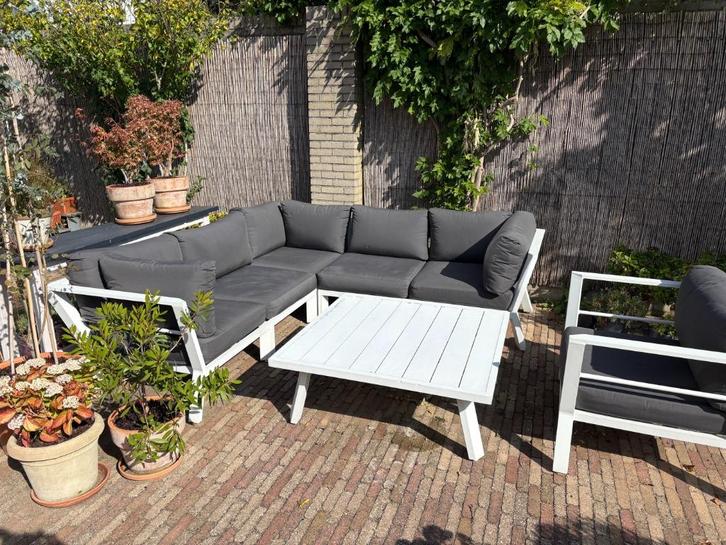 Tuinset 'Garden Impression' , hoekbank, fauteuil en tafel, Tuin en Terras, Tuinsets en Loungesets, Gebruikt, Loungeset, Aluminium