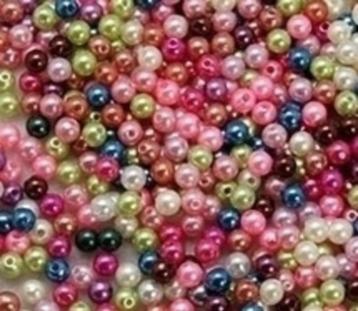 250 x Parels 6mm gekleurde mix beschikbaar voor biedingen
