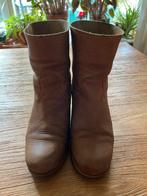 Shabbies Amsterdam bruin leer laarsjes boots 37 halfhoge hak, Ophalen of Verzenden, Gedragen, Bruin