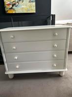 Witte commode met 4 lades, Huis en Inrichting, Ophalen, Gebruikt, 50 tot 100 cm, 3 of 4 laden