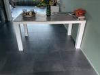 Eettafel met bijpassende salontafels op wieltjes, Huis en Inrichting, Tafels | Eettafels, Ophalen, Gebruikt, 50 tot 100 cm, 150 tot 200 cm