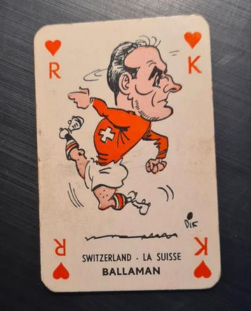 Oude voetbal speelkaart Monty 1961 Ballaman dik Bruynesteyn  beschikbaar voor biedingen