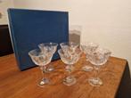 6 vintage cocktail glazen bohemia kristal met doos, Antiek en Kunst, Antiek | Glas en Kristal, Ophalen of Verzenden