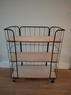 Bakkerskast met wieltjes, Huis en Inrichting, Kasten | Wandmeubels, Ophalen, Met plank(en), Zo goed als nieuw, Minder dan 150 cm