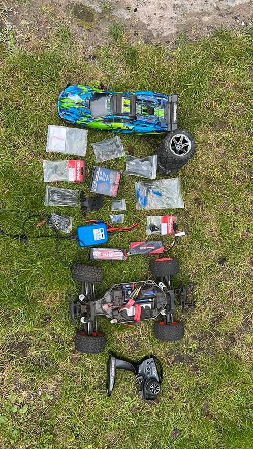 Traxxas rustler 4x4, Hobby en Vrije tijd, Modelbouw | Radiografisch | Auto's, Zo goed als nieuw, Auto offroad, Elektro, Overige schalen