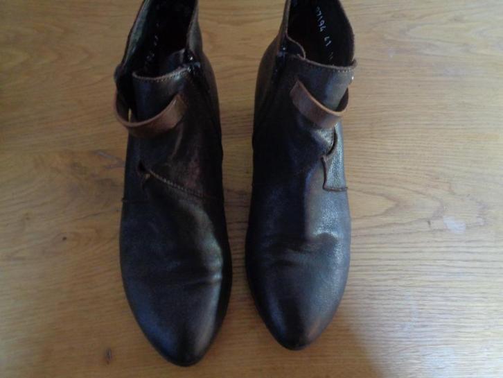 THINK ecologische enkellaarsjes:mt 39., Kleding | Dames, Schoenen, Zo goed als nieuw, Lage of Enkellaarzen, Bruin, Ophalen of Verzenden