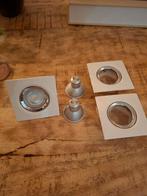 Set van 9 Plafondspots/Wandspots, Huis en Inrichting, Gebruikt, Metaal of Aluminium, Halogeen, Ophalen of Verzenden