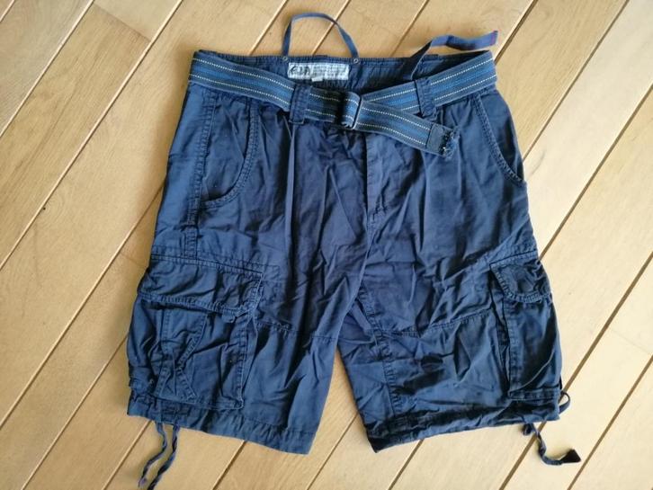 A1A Denim bermuda blauw maat L met D-belt, Kleding | Heren, Broeken en Pantalons, Zo goed als nieuw, Maat 48/50 (M), Blauw, Ophalen of Verzenden