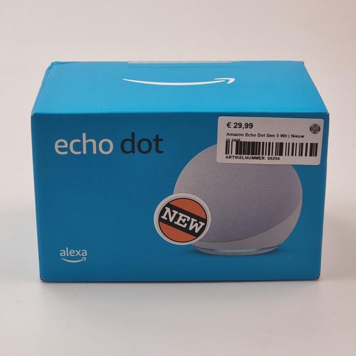 Amazon Echo Dot Gen 5 Wit | Nieuw in seal, Auto diversen, Autospeakers, Nieuw