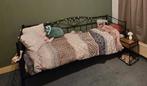 Zwart metalen bedframe, Huis en Inrichting, Slaapkamer | Bedden, Ophalen, 90 cm, Eenpersoons, Zwart