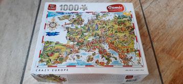 Puzzel 1000 stukjes.  Crazy Europe. Comic Collection beschikbaar voor biedingen