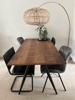 Woood eetkamertafel robuust teak 180x90x75cm, Huis en Inrichting, Tafels | Eettafels, Ophalen, Gebruikt, Teakhout, 50 tot 100 cm