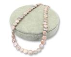 Maansteen ketting facet geslepen met zilveren slotje (45 cm), -, Beige, -, Nieuw