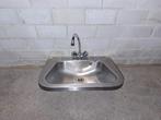 Wastafel met  mengkraan, Huis en Inrichting, Gebruikt, Minder dan 100 cm, Wasbak of Wastafel, 25 tot 50 cm