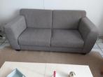 Grijze stoffen bank - tweezits, Ophalen, Gebruikt, Tweepersoons, Rechte bank